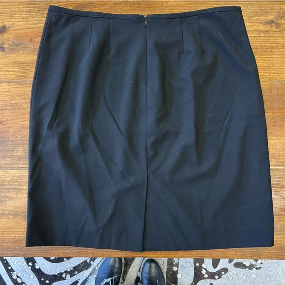 NWOT Black Calvin Klein Mini Skirt Back Slit Size 18W