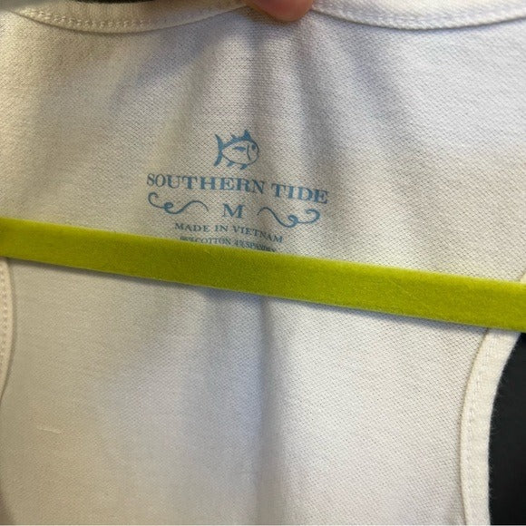 Southern Tide Lyla Knit Tank Dress Classic White Size Medium