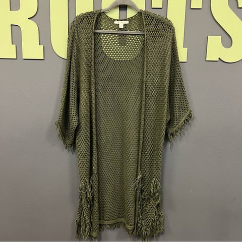 Miami Olive Green Knit Cardigan Size Medium