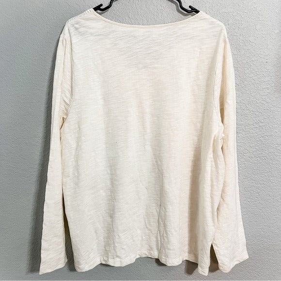 St. John’s Bay Ivory Long Sleeve Blouse Size 2XL