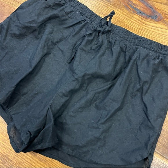 Buddy Love Black Lined Shorts Size Large