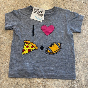 NEW Pizza + Football Infant Tee Shirt