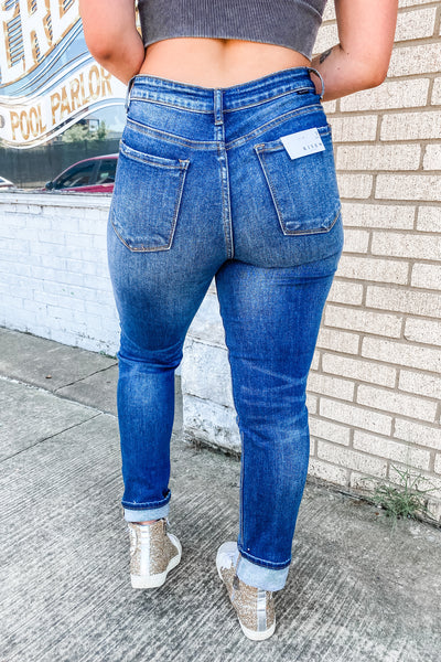 Risen Mid-Rise Splattered Skinny Jeans