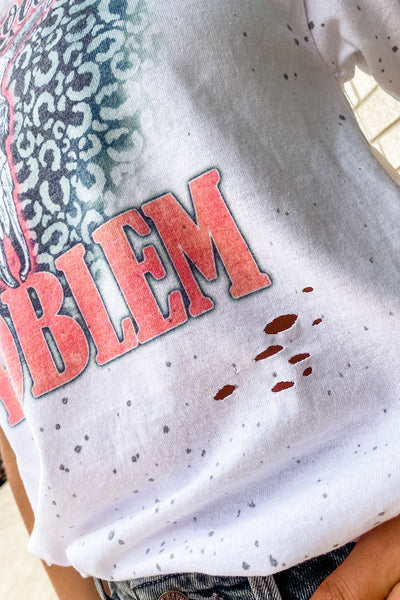 Somebody's Problem Cropped Graphic Tee