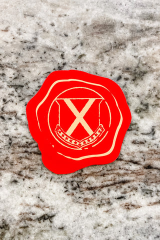 Old Row Red Crest Sticker