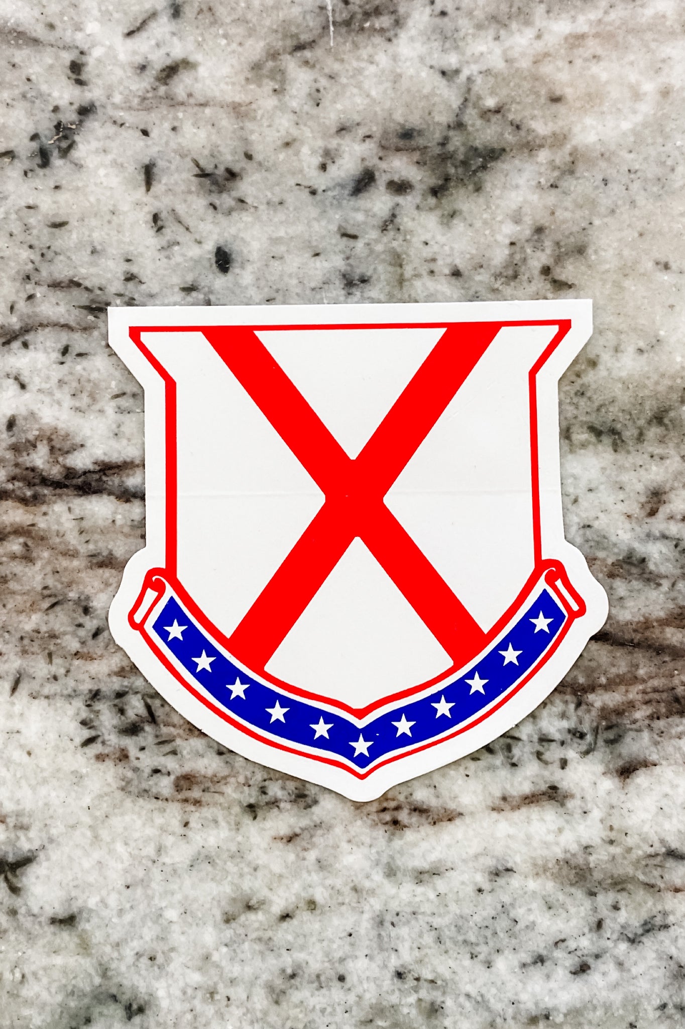 Old Row Red and Blue Crest Sticker