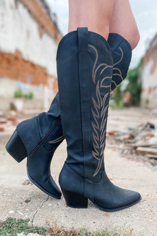 The Loretta Black Western Boots