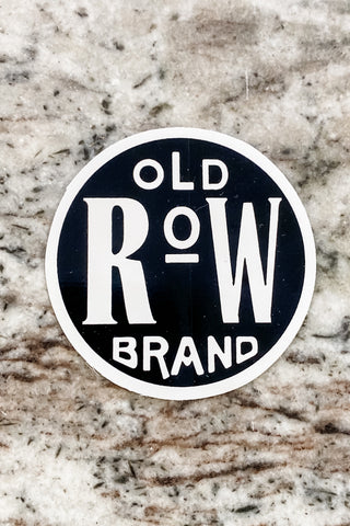 Old Row Black Logo Sticker