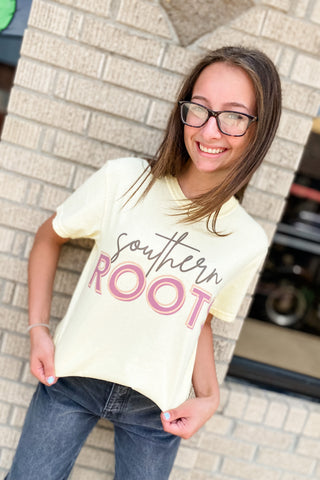 Southern Roots Yellow Logo Tee