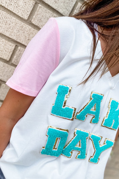 Lake Days Chenille Patch Graphic Tee