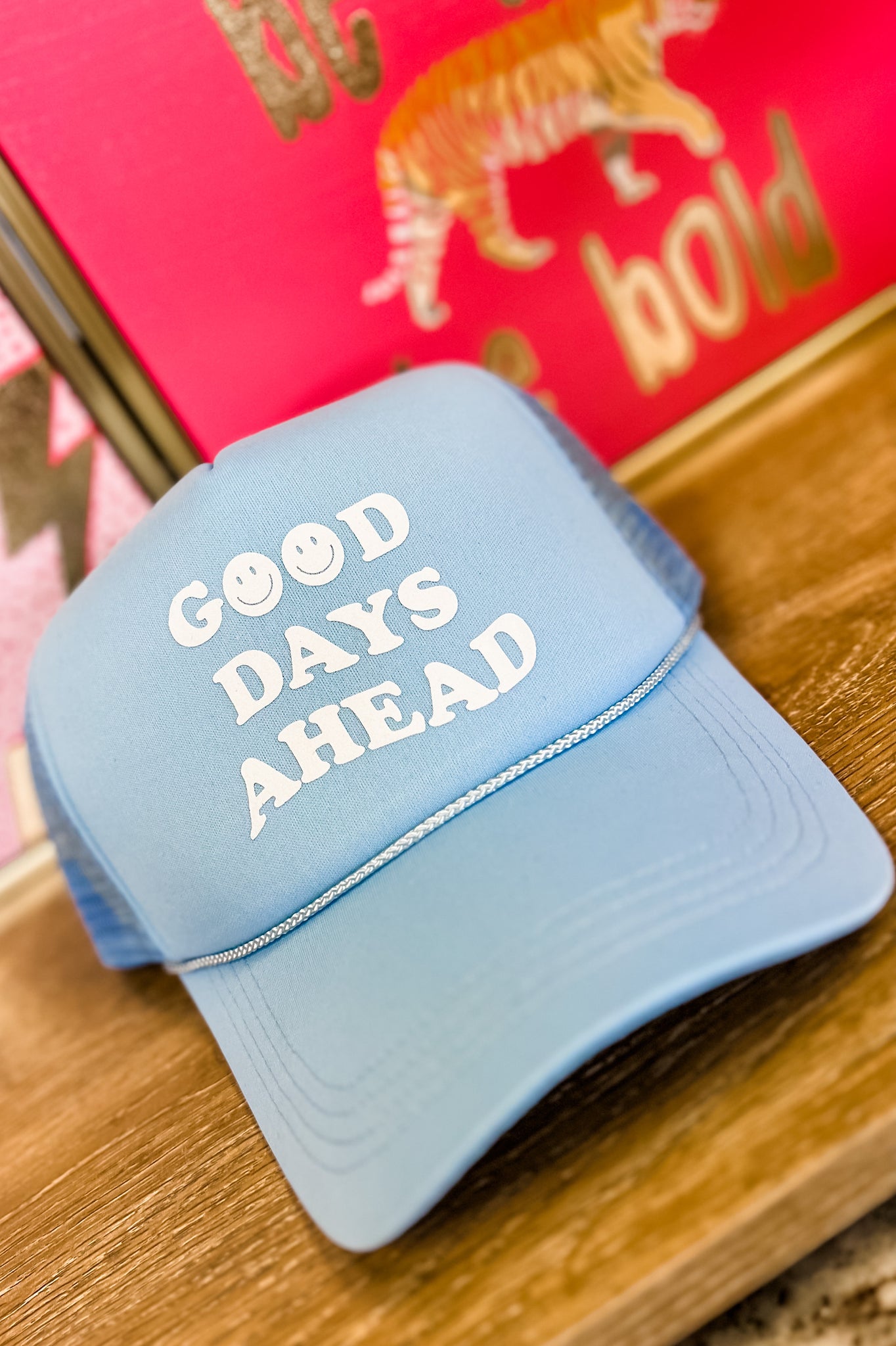 Good Days Ahead Periwinkle Trucker Hat