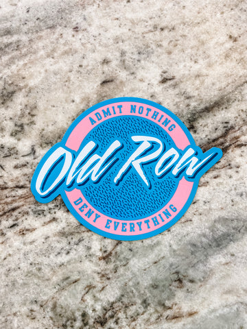 Old Row Circle Logo Sticker - Turquoise