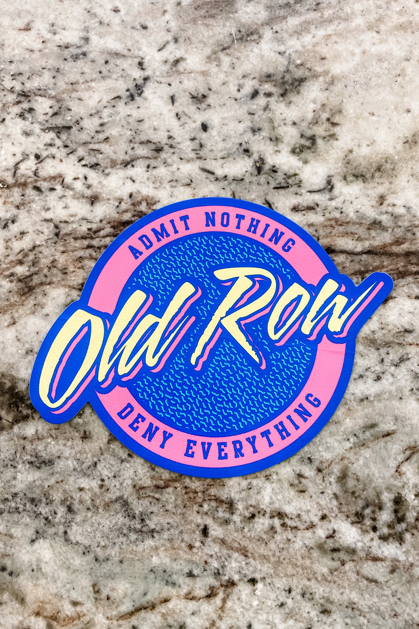 Old Row Circle Logo Sticker- Blue
