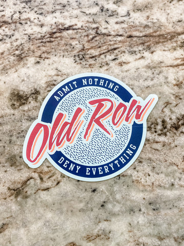 Old Row Circle Logo Sticker - Periwinkle