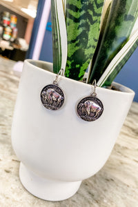 Silver Buffalo Dangle Earrings