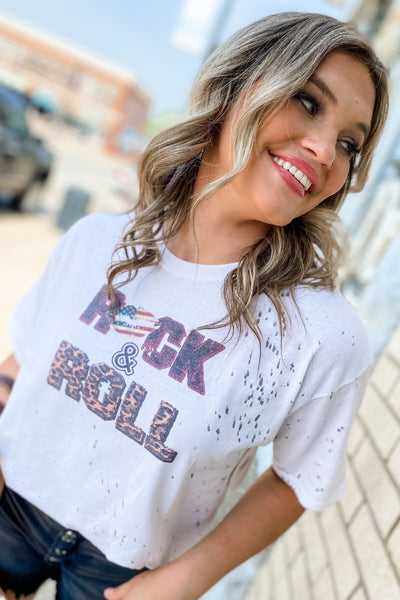 Rock & Roll Splattered Crop Graphic