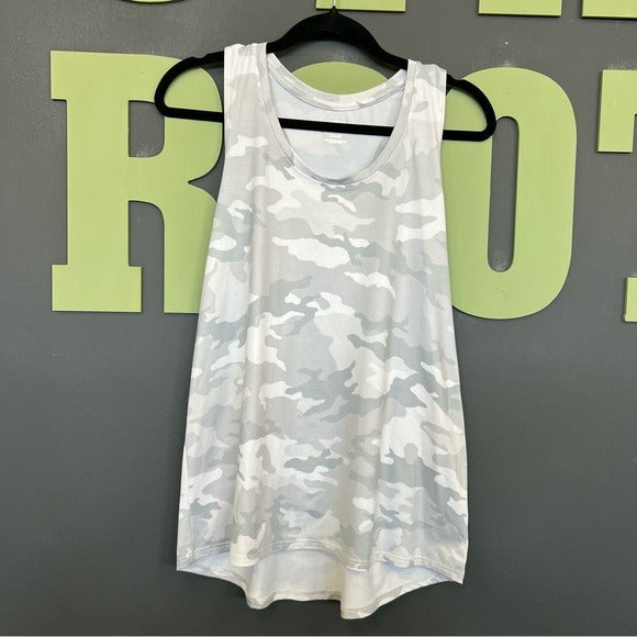 Light Gray Camo Racerback Athletic Tank Top Size Medium