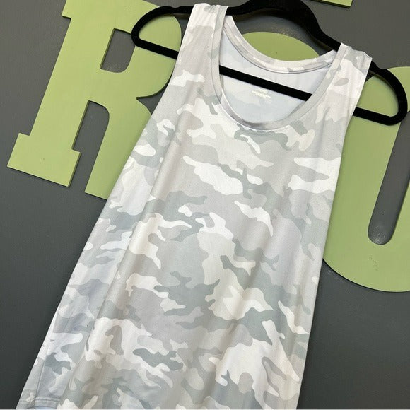 Light Gray Camo Racerback Athletic Tank Top Size Medium