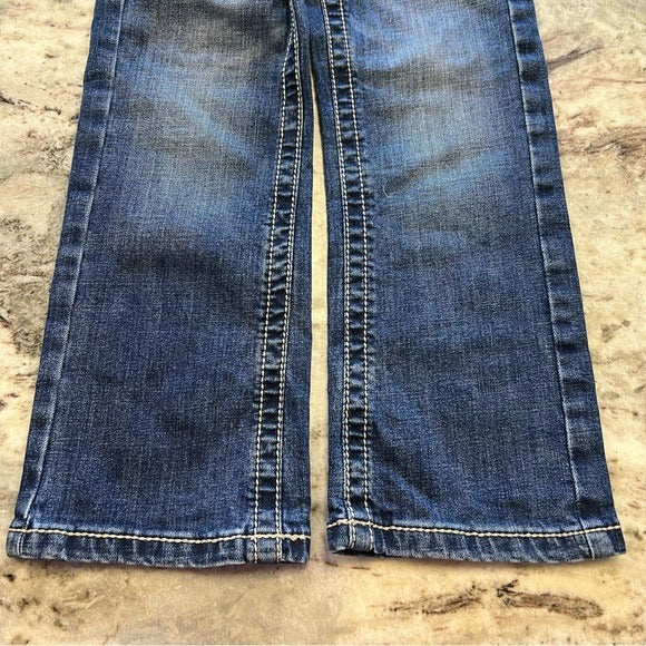 Wrangler 20X Dark Wash Boys Bootcut Jeans Size 6 Slim