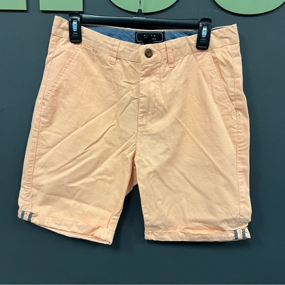 21 Men Orange Sherbet Chino 8” Shorts Size 31