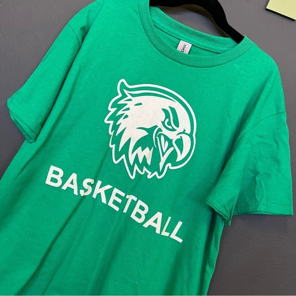 GCT Eagles Basketball Green T-Shirt Size Boys Large