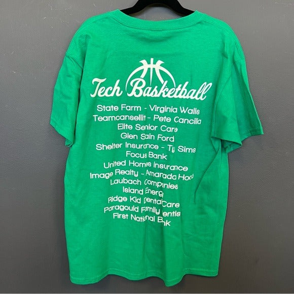 GCT Eagles Basketball Green T-Shirt Size Boys Large