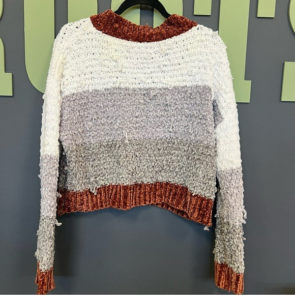 Wild Honey Chenille V-Neck Sweater Size M