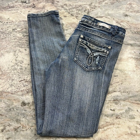 DO Denim Skinny Jeans w Zipper Pocket Details Women’s Size 9