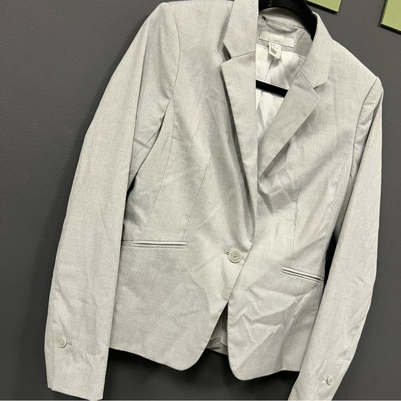 H&M Light Gray One Button Blazer Women's Size 6