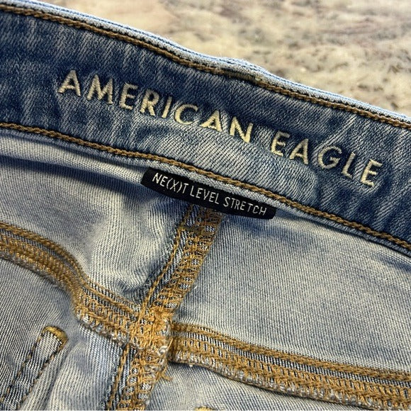 AEO American Eagle Next Level Stretch Skinny Jeans Size 4 Short