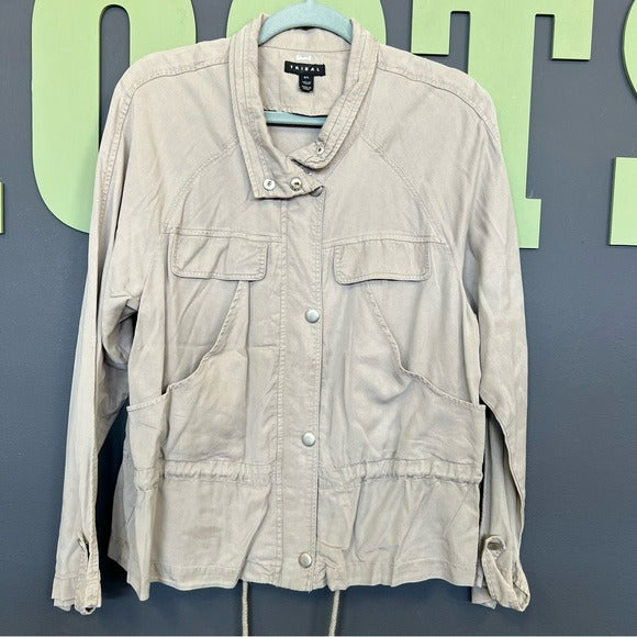 Tribal Tan Military Jacket Large