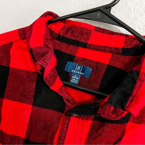 George Red + Black Flannel XL