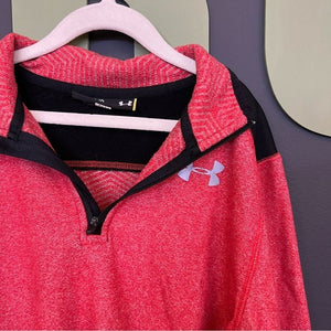 Under Armour Quarter Zip Red + Black Pullover Size Youth L