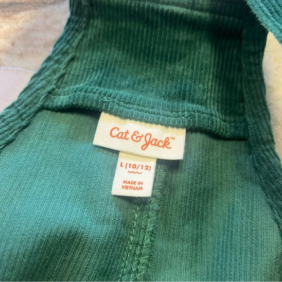 Cat & Jack Dark Green Corduroy Overalls