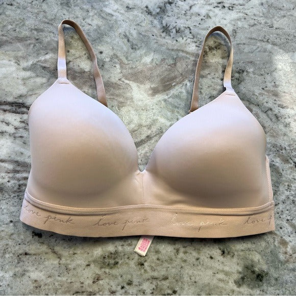 VS Love Pink Nude T-Shirt Bra Size 36C