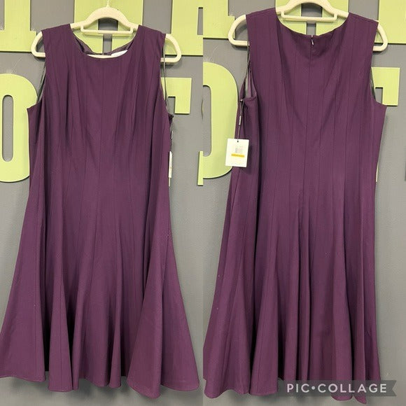 NWT Calvin Klein Plum Midi Dress