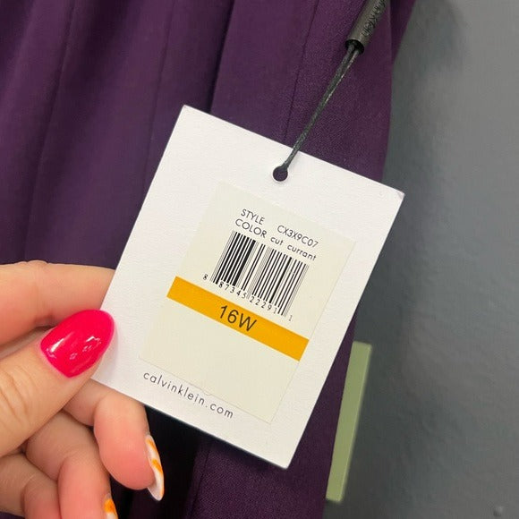NWT Calvin Klein Plum Midi Dress
