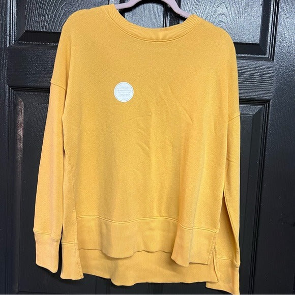 New Cozy Side Slit Mustard Sweater Size Small