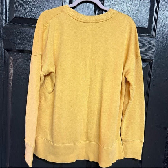 New Cozy Side Slit Mustard Sweater Size Small