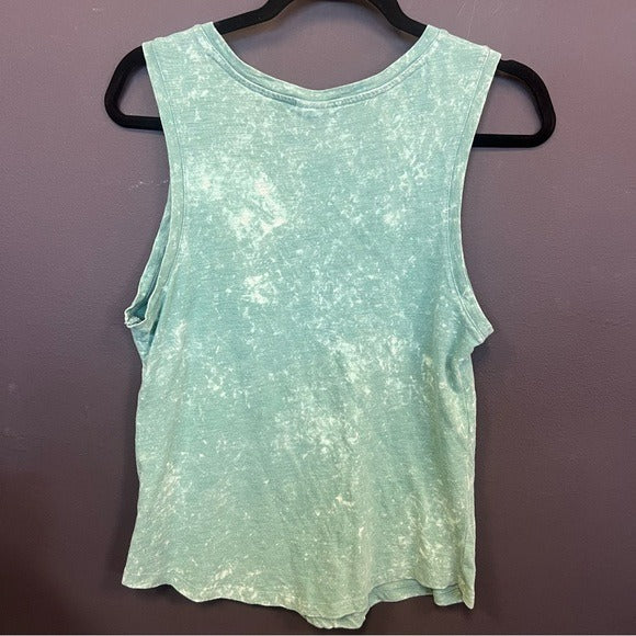 Mossimo Green Acid Wash Tank Top Size Small