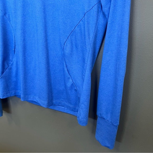 Athletic Works Royal Blue Long Sleeve Crew Neck Active Compression Top Small