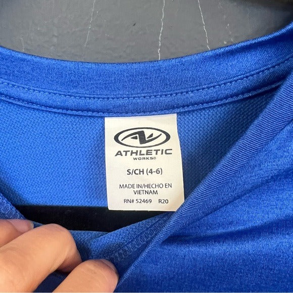 Athletic Works Royal Blue Long Sleeve Crew Neck Active Compression Top Small