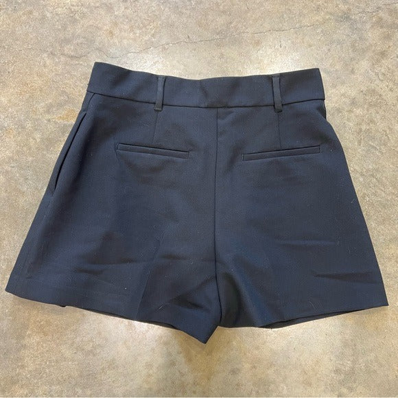 Zara Pleated Black Shorts with Pockets Size Medium