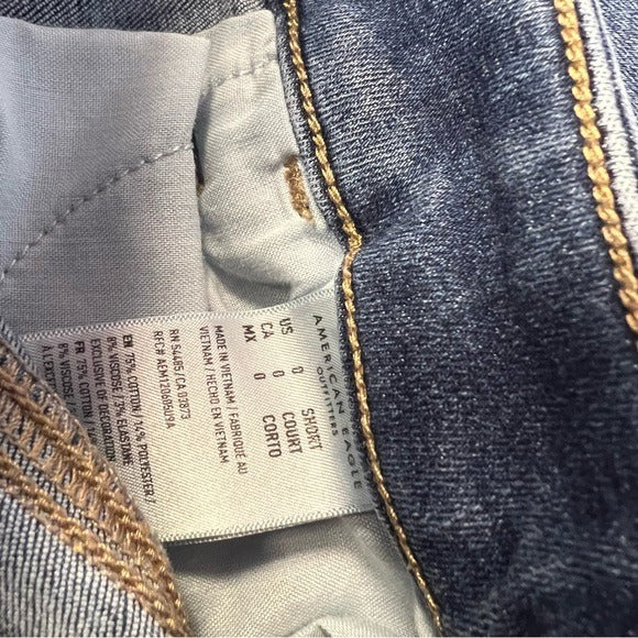 American Eagle Hi Rise Dark Wash Jegging Skinny Jeans Size 0 Short