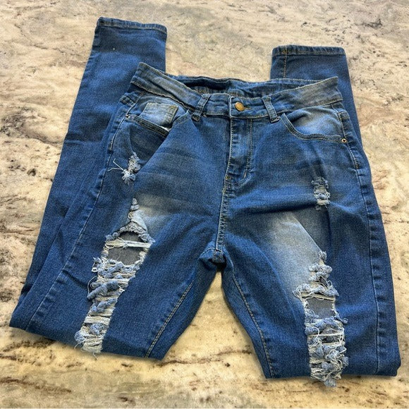 Distressed Skinny Jeans Size M