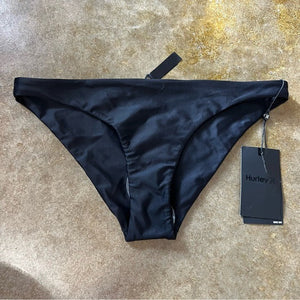 NWT Hurley Black Swim Bikini Bottoms Medium