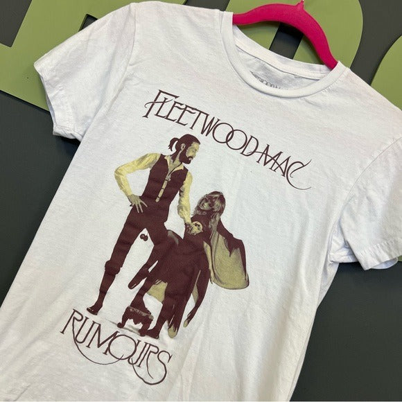 Fleetwood Mac Rumours White Short Sleeve Concert Graphic Tee Size Small