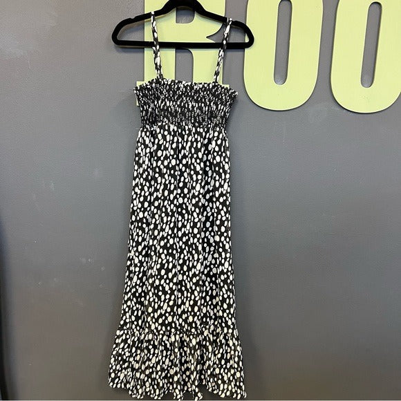 NWT Imoga Black + White Speckled Sleeveless Maxi Dress Girls Size 14