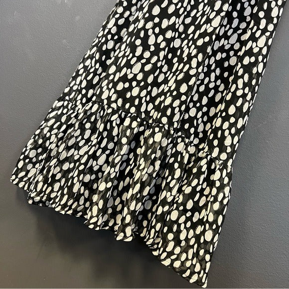 NWT Imoga Black + White Speckled Sleeveless Maxi Dress Girls Size 14