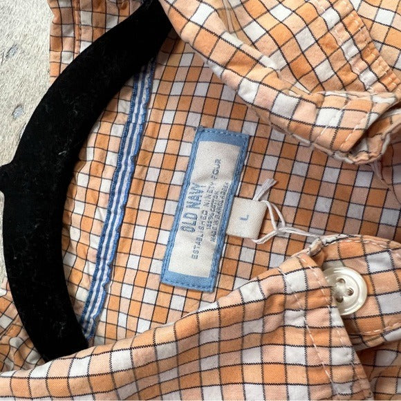 Old Navy Orange Casual Button Down Size Large